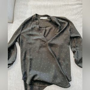 Lush Size Small Long Sleeve Polka Dot Top